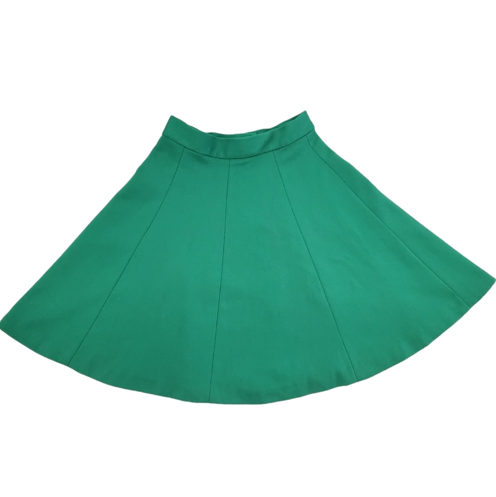 Vintage 1950s Green Cirlce Skirt XS